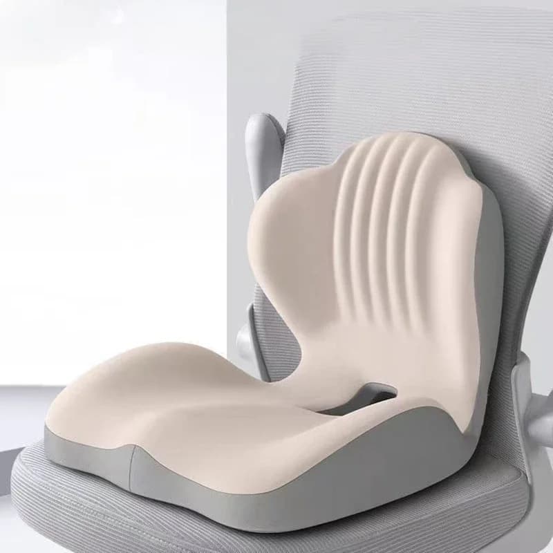 Cuscino Ergonomico in Memory Foam con Schienale, Supporto Lombare Traspirante per Sedia da Ufficio, Auto, Sollievo dal Dolore, Uso Domestico
