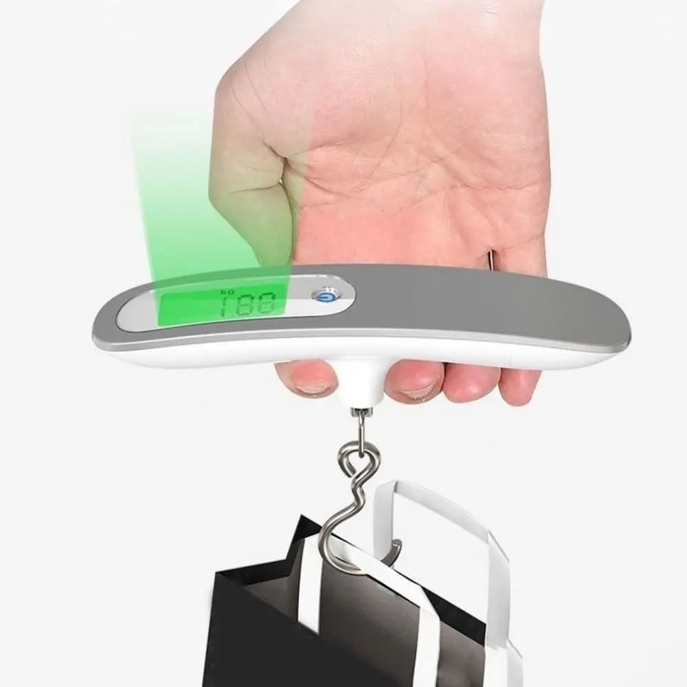Bilancia Digitale Portatile per Bagagli con Display LCD, Alta Precisione, Bilancia Elettronica Sospesa per Casa