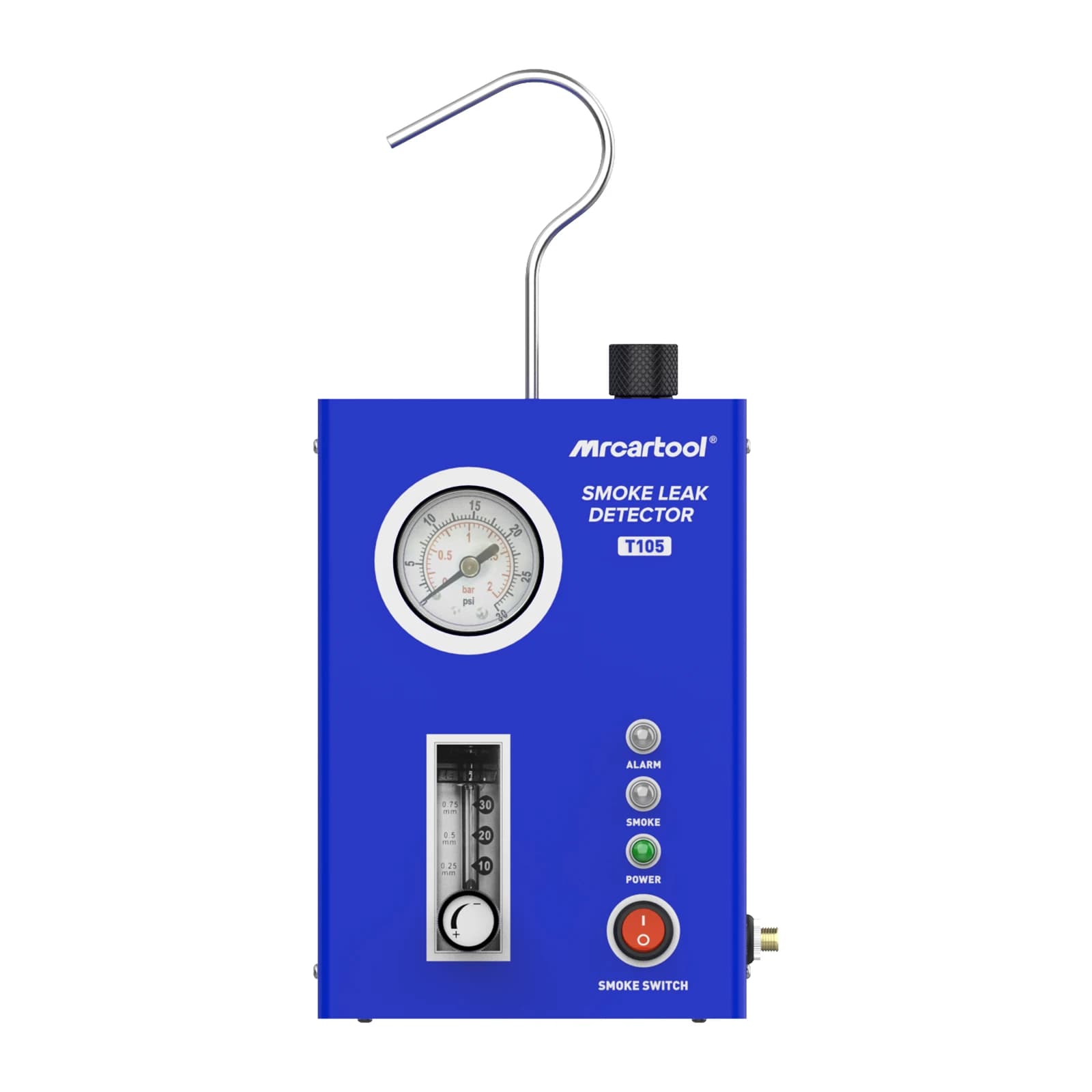 MR CARTOOL T105 Riparazione auto Rilevatore di perdite di fumo Visualizzazione della pressione EVAP Analizzatore di perdite di tubi Strumento di rilevamento perdite di scarico di aspirazione