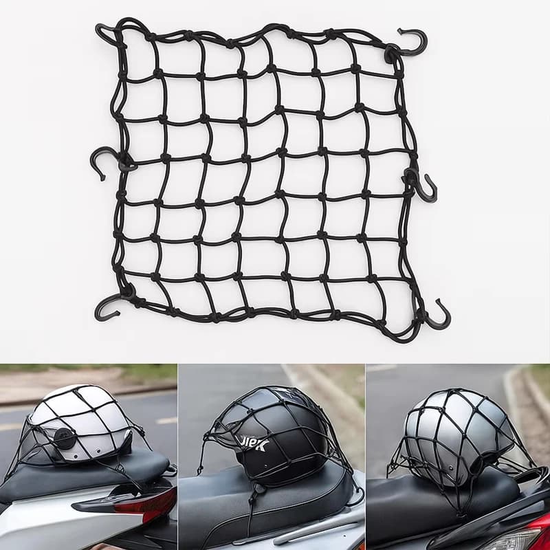 Bike Bag Network High Elasticity Extensible Loading Mesh Organizer for Cycling Accessory with Fuel Tank rope for helmet