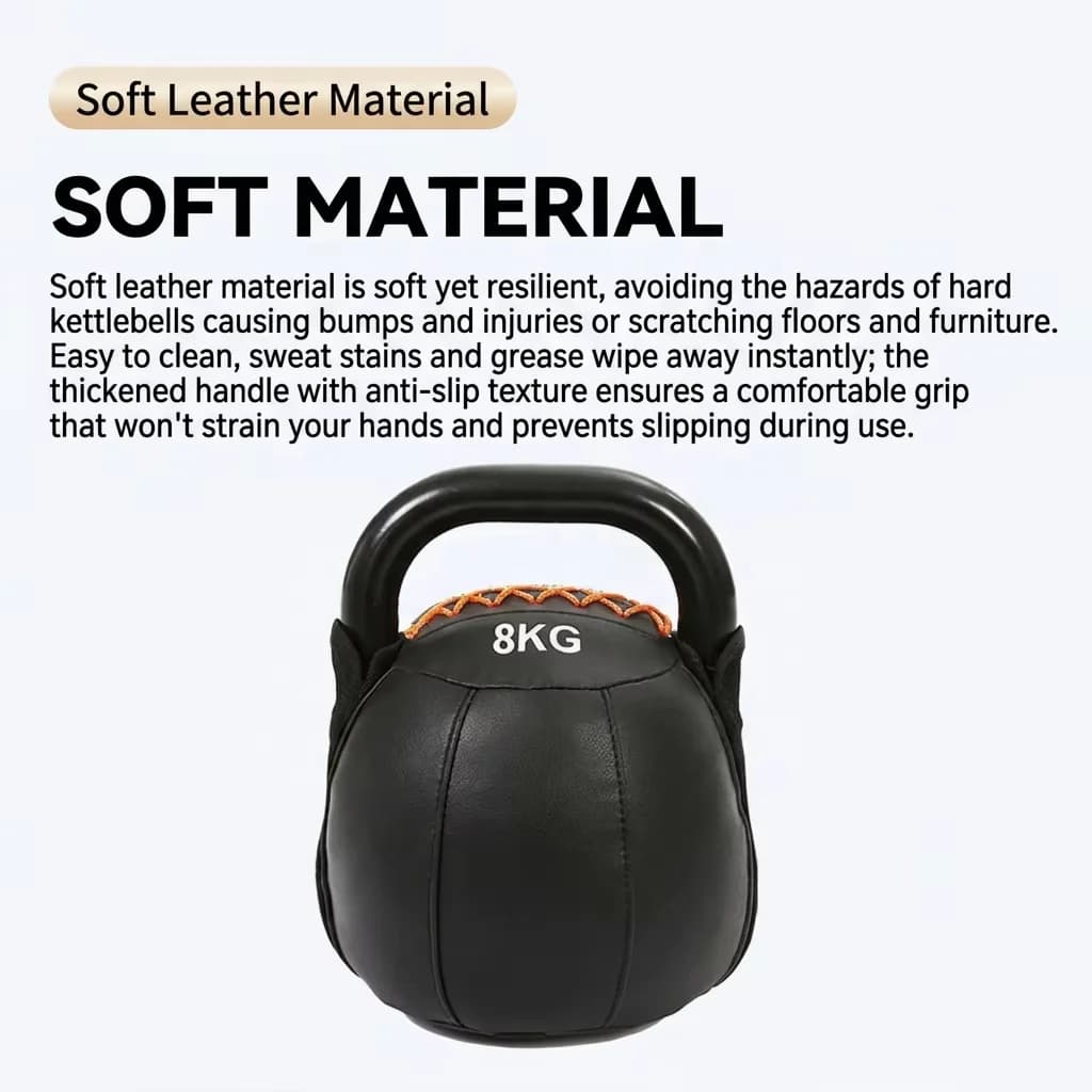 Kettlebell per Fitness e Body Building, Pesi Liberi, Kettlebell Morbido per Allenamento, Disponibile
