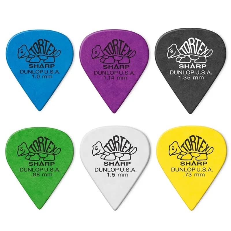 1PCS Genuino Americano Dunlop Plettri 0.73/0.88/1.0/1.14/1.35/1.5MM Plettro per Chitarra Elettrica Tortex 412R Folk Legno Smerigliato Plettri