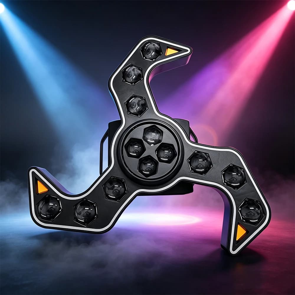 DJ Lighting 3 Arm Scimitar LED Beam Effect Light 9 led Bee Eye Rotate Stage Light Party Light for KTV Bar Nightclub Wedding Show