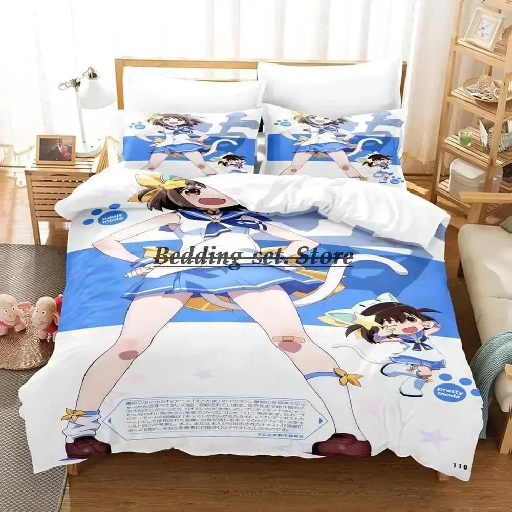 Set di Biancheria da Letto Etotama, Singolo, Matrimoniale, Queen, King Size, per Adulti e Bambini, Set Copripiumino con Stampa 3D Anime