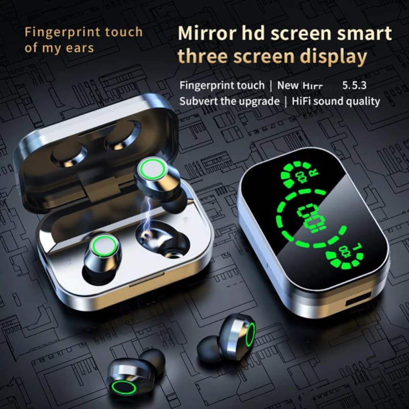 Soleeanre Cuffie senza fili Auricolari Hifi Stereo Sport Auricolari Cuffie Gamer Apparecchi acustici con microfono Handfre