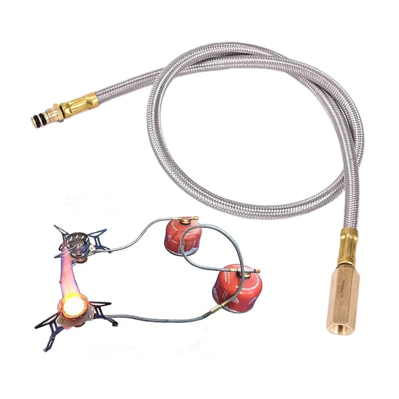 52 cm extension pipe, gas cooker adaptor, burner, propane cylinder from outdoor camping