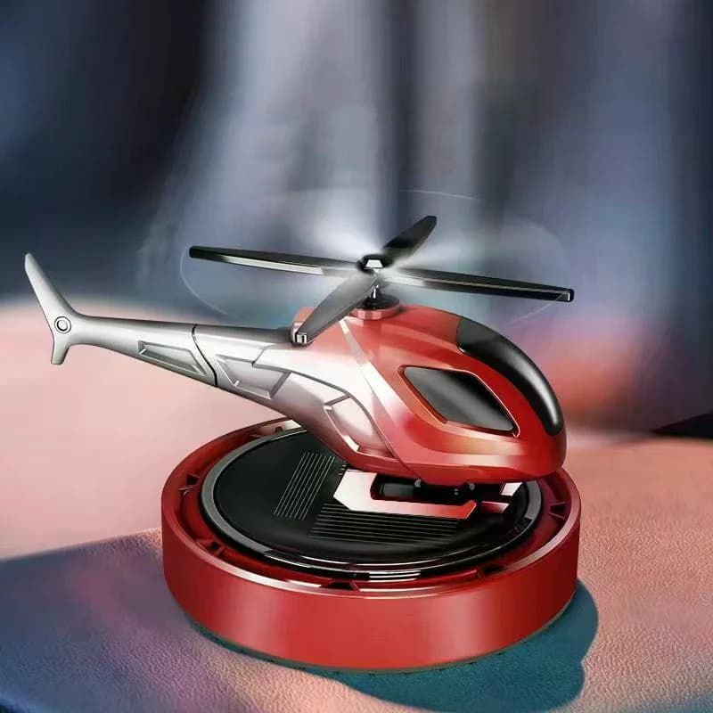 Solar Auto Diffuser for Helicopter Shaped Auto, Dashboard Deodorant, Solar Energy Rotating Interior Decoration