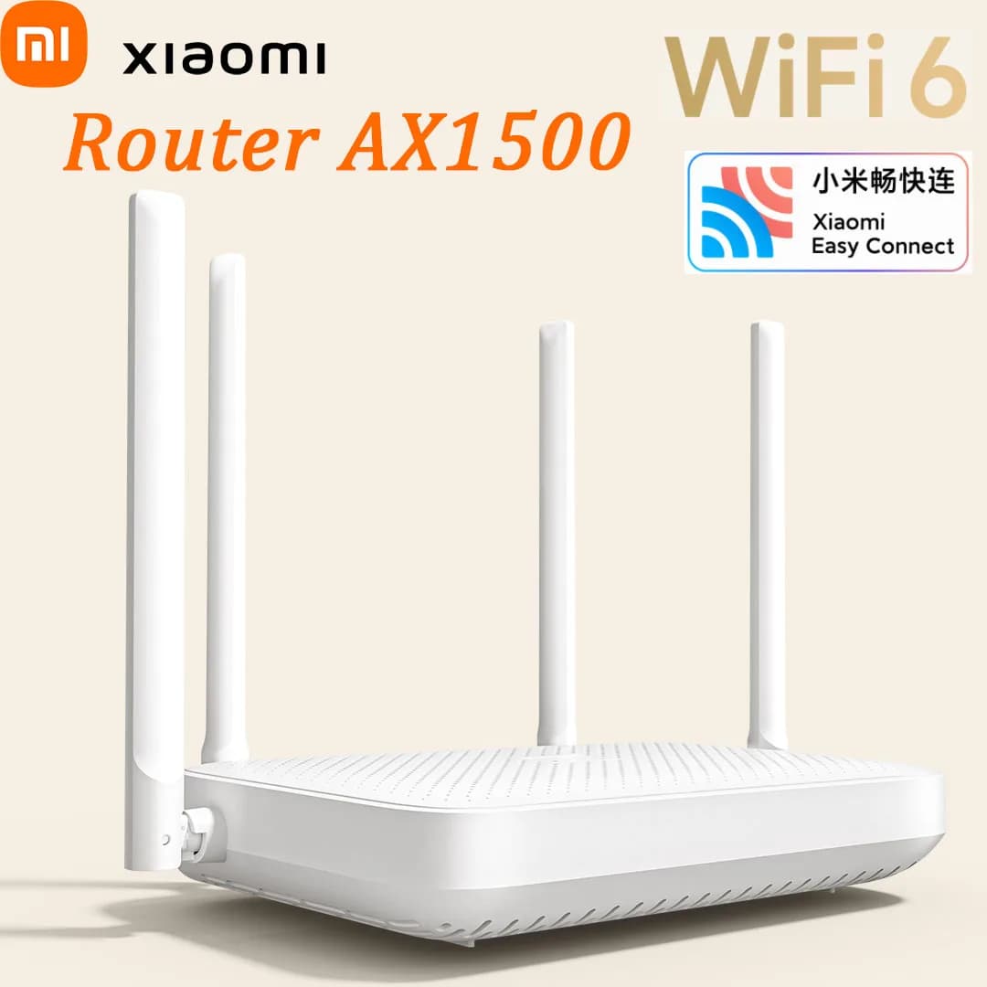 Xiaomi AX1500 Router WiFi 6 Rete Gigabit Dual Band 2.4GHz e 5GHz Cavo Sistema Mesh Porta OFDMA MiWifi ROM Extender Ripetitore Wifi