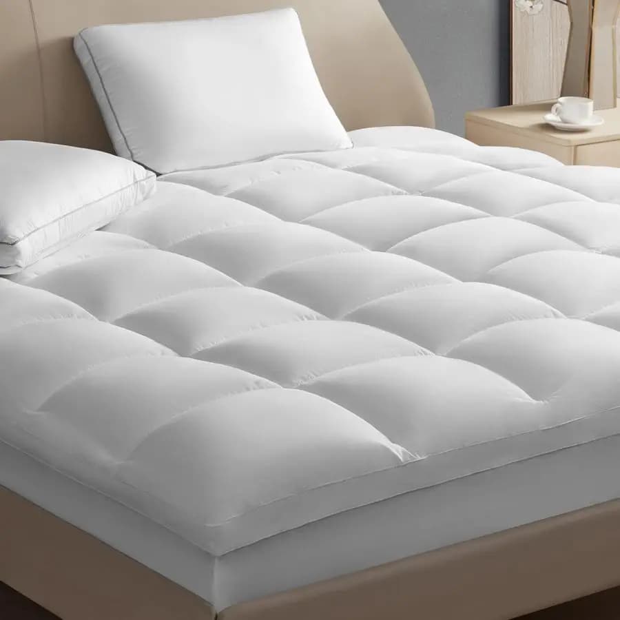 Coprimaterasso Imbottito King Size Impermeabile con Tasca Profonda 820 Pollici, Protezione per Materasso Trapuntata