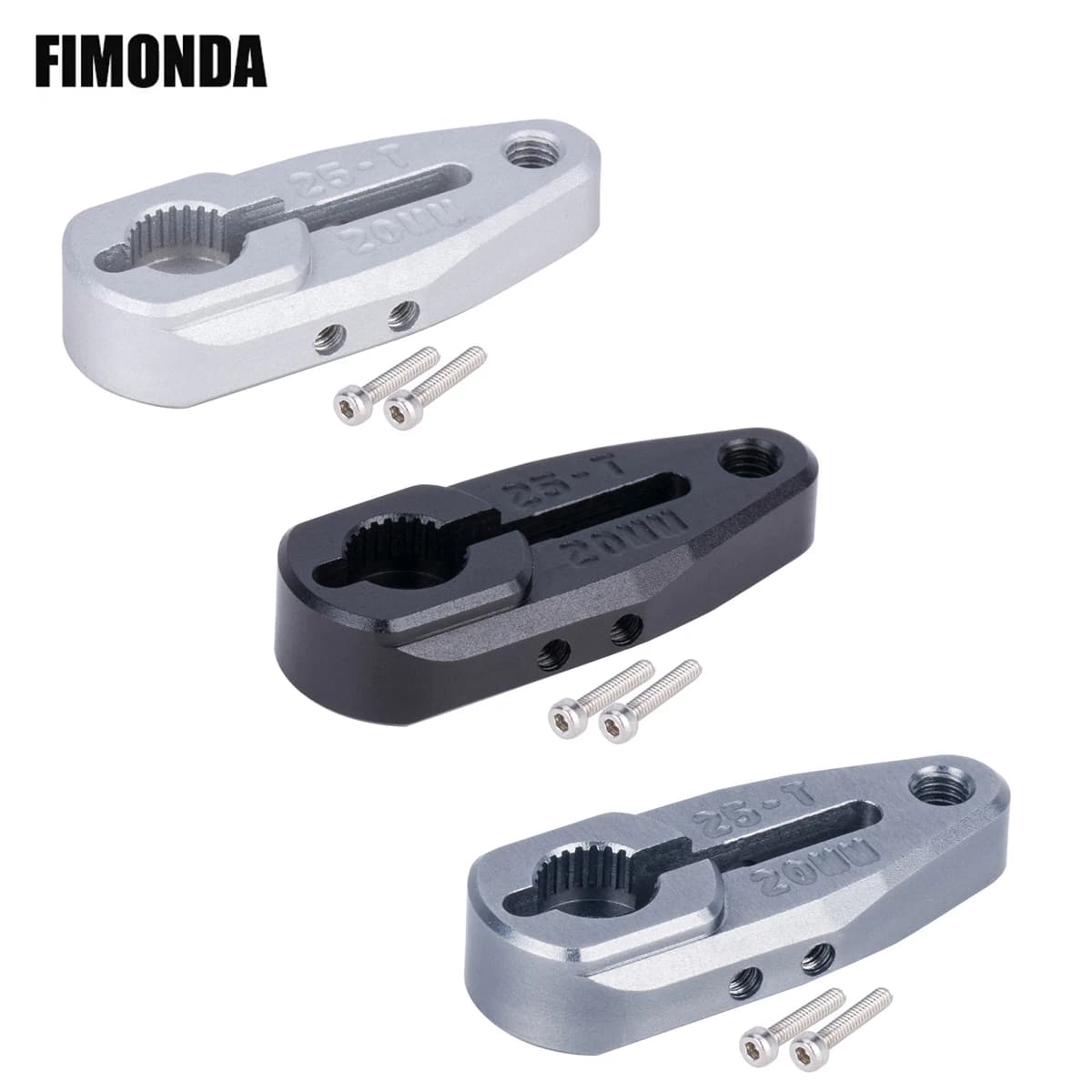 7075 Servo di bloccaggio in alluminio 25T Corno 24mm 20mm per ProTek Savox Futaba Servo 1/10 Arrma Buggy Granito Monster Truck Raider 2WD