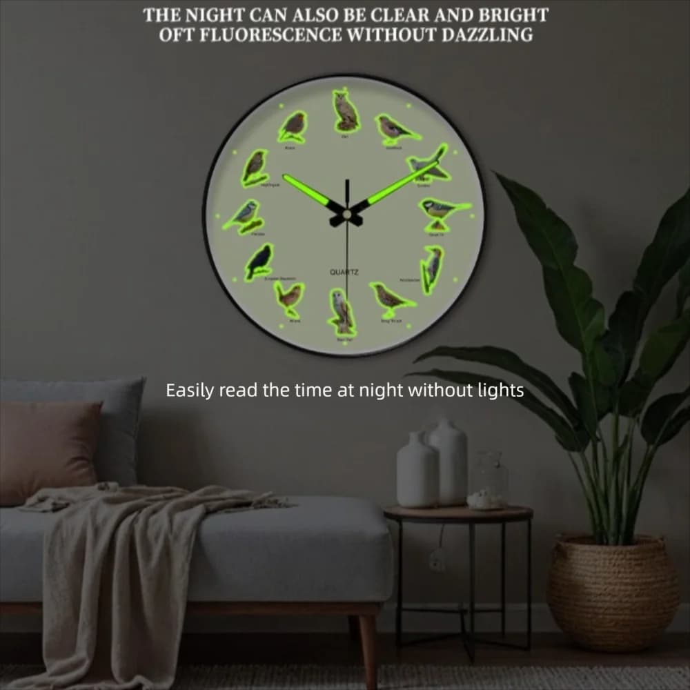 Durable 8 Inch Round Wall Clock Luminous Dial Easy To Read Wall Hanging Clock Home Decor Clock for Office