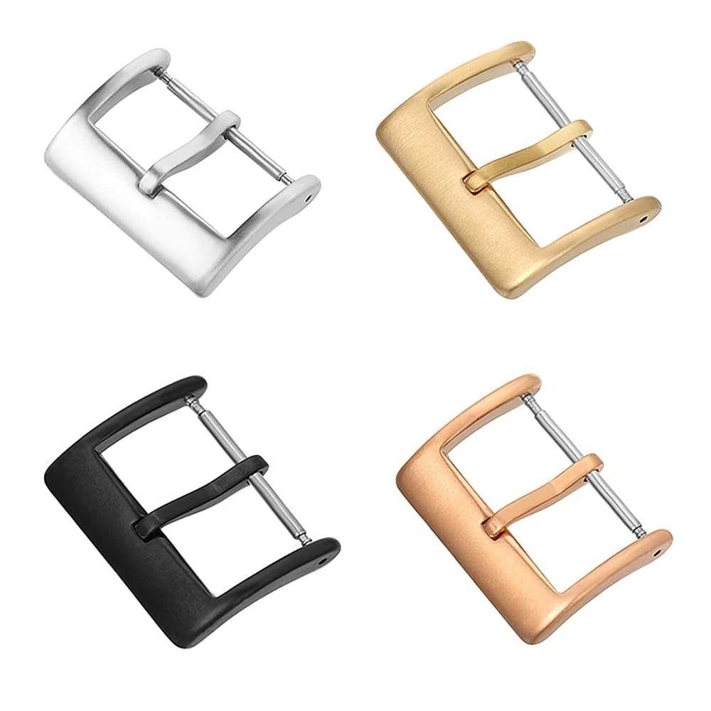 Stainless Steel Watch Buckle 304L 16mm 18mm 22mm Brushed Silver Black Gold Man Women's Watch Strap Universal closure for metal watch