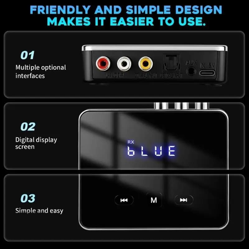 ricevitore trasmettitori 6.0 compatibili con 652F lunga durata con uscita digitale analogica per lo streaming