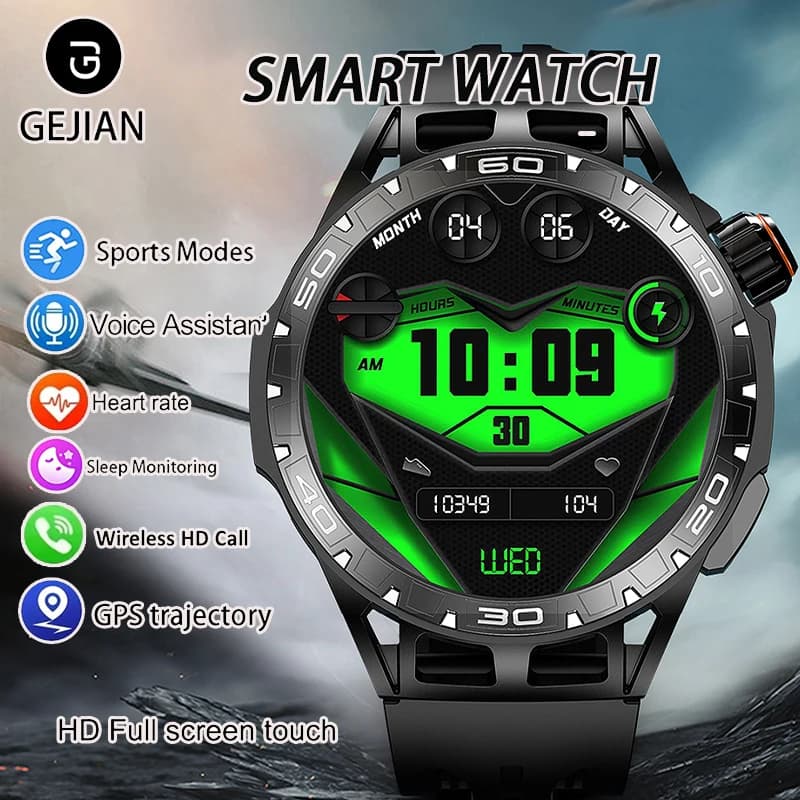 2026 Nuovo Smart Watch per sport all'aria aperta AMOLED da 1,43 pollici Chiamata Bluetooth Monitoraggio della frequenza cardiaca AI Voce GPS Traiettoria Smartwatch