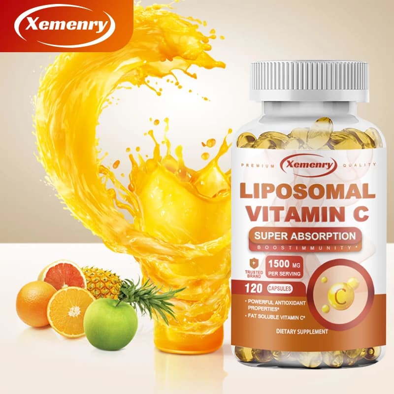 Vitamina C Liposomiale - Antiossidante, Riduce le Rughe, Favorisce la Produzione di Collagene, Illumina il Tono della Pelle, Supporto Immunitario, Non-OGM