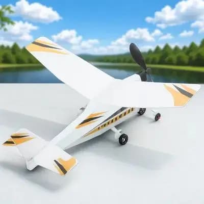 Set di Aeroplani a Propulsione con Elastico, Piccolo Aereo da Assemblare per Bambini, Giocattolo Educativo Leggero per Esterni