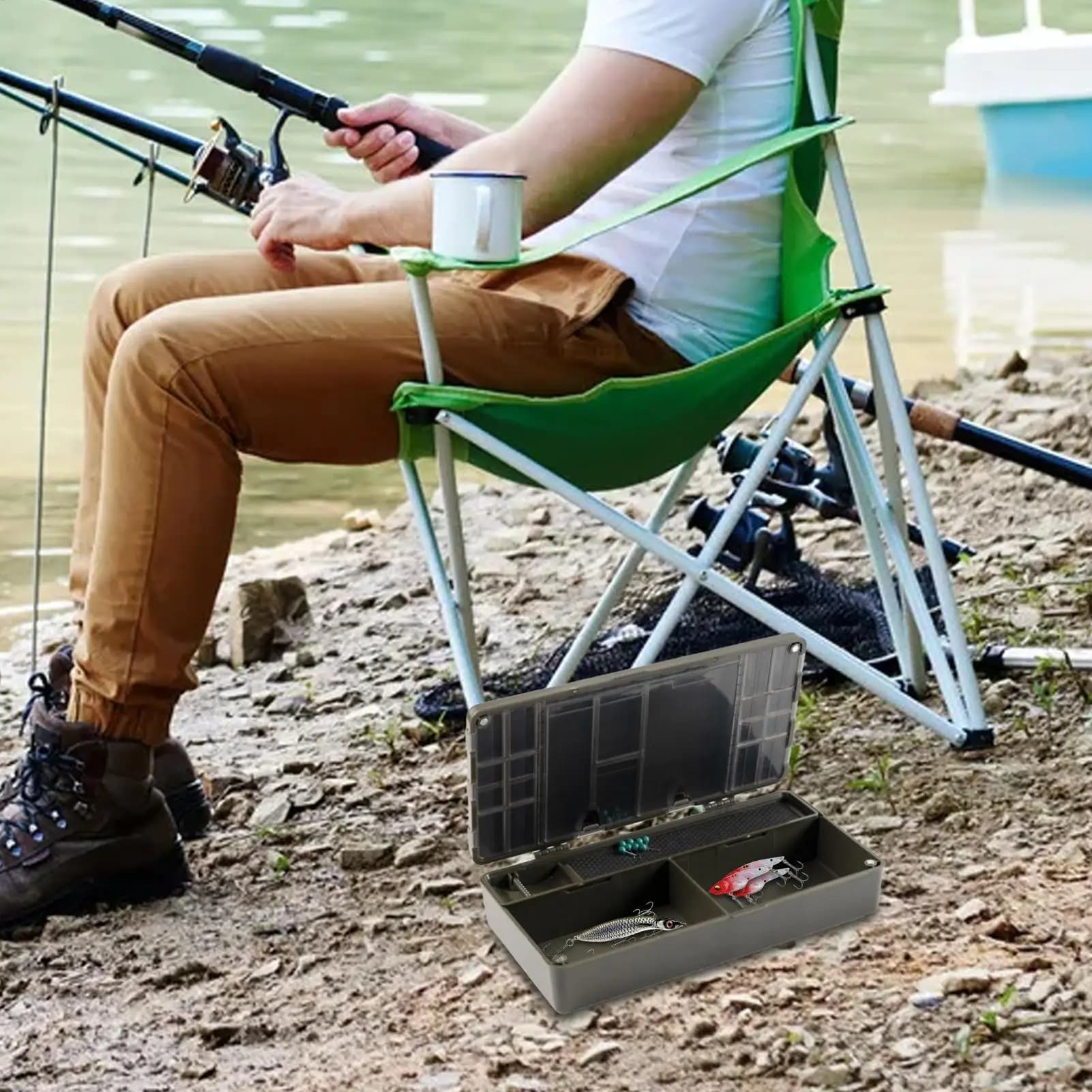 Fishing Equipment Box Fishing Equipment Box Fishing Equipment Case for jig Kayaking Equipment Container Angler Outdoor Equipment Boat Freshwater Salt Water