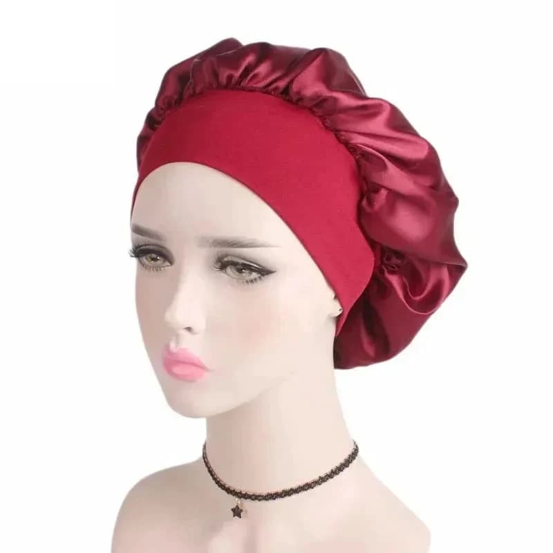 1-4 Pezzi Cuffie per Capelli da Notte per Donne, Copricapo in Raso a Doppio Strato Regolabile per Capelli Ricci e Mossi, Accessori per lo Styling