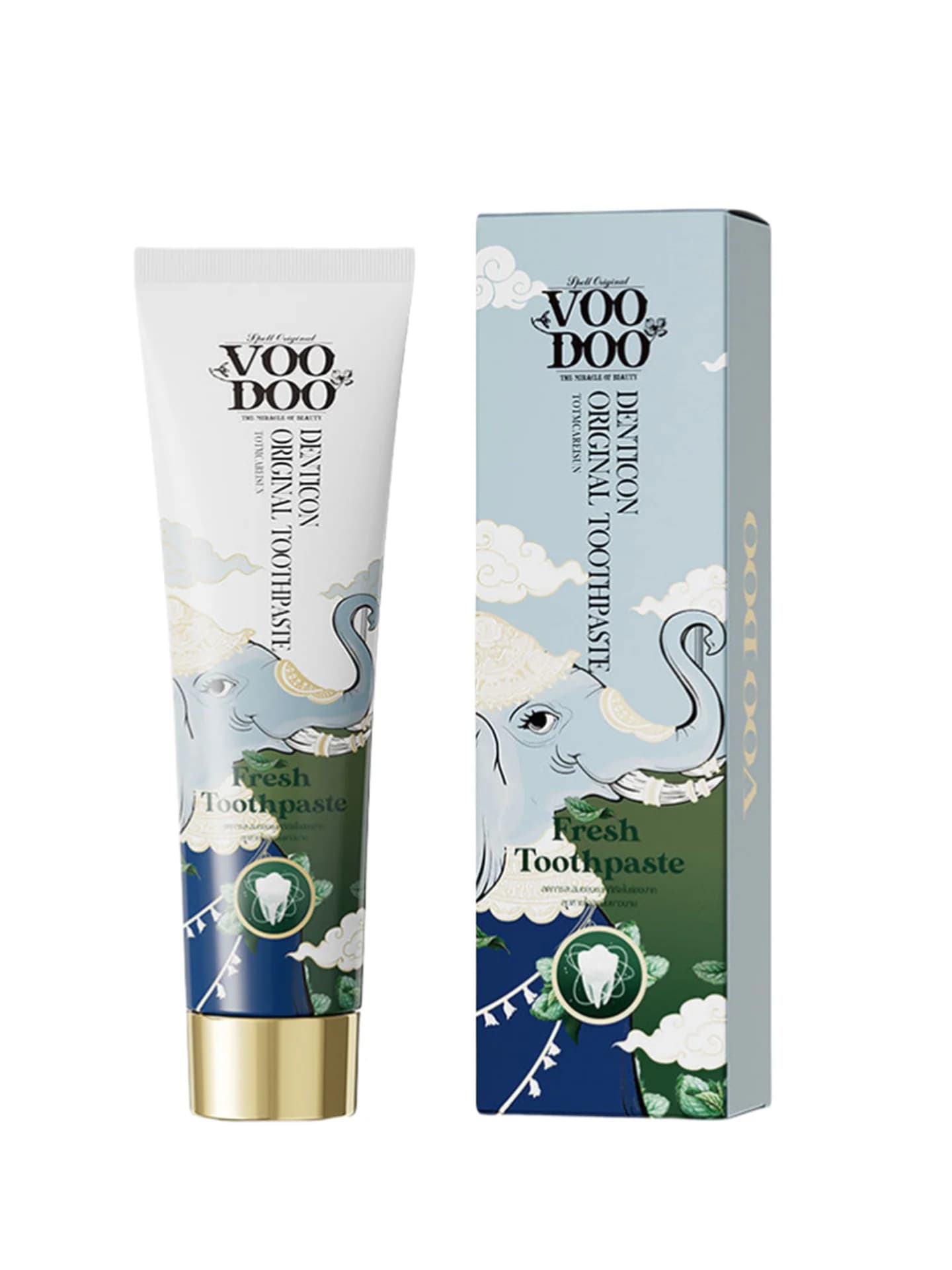 Mint toothpaste, refreshes breath and removes bad odors, whitens teeth and spots, delicate for gums and teeth, 120 g x 2 pieces