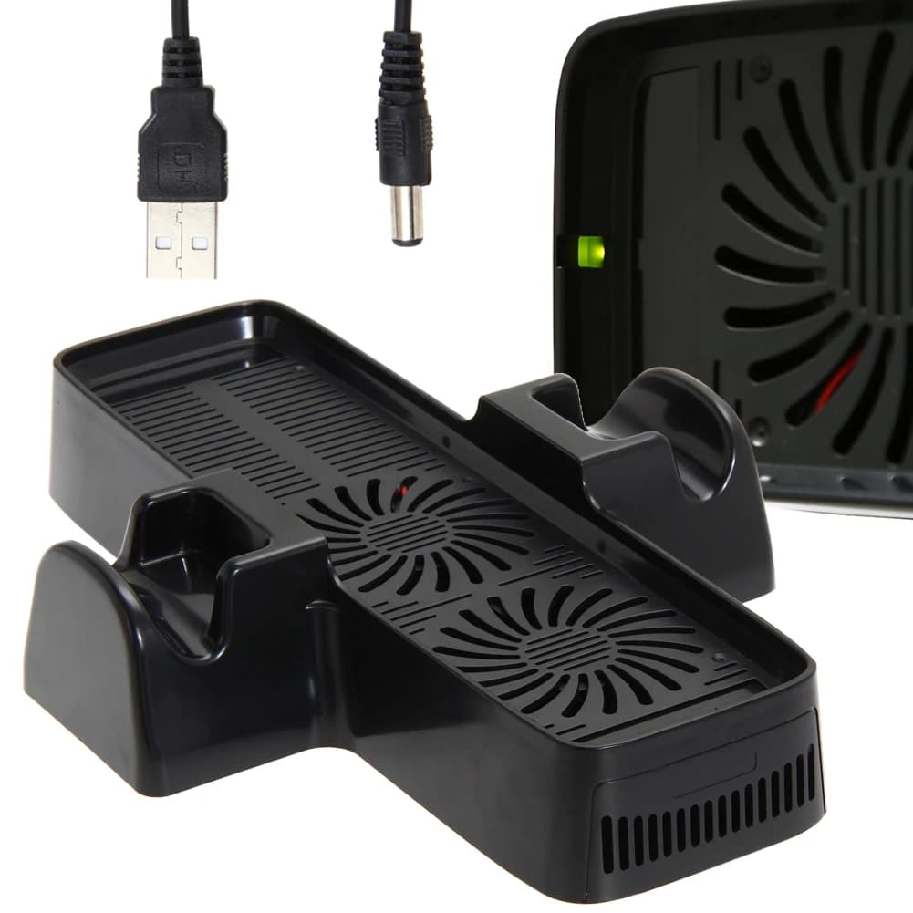 Supporto per ventola di raffreddamento in ABS con doppio supporto per accessori per controller di gioco XBOX 360