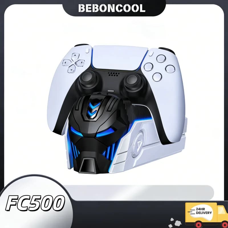Stazione di ricarica BEBONCOOL FC500 per PS5 Slim | Caricatore Rapido Doppio con Indicatore LED - Supporto di Ricarica per Gamepad Pro Gaming