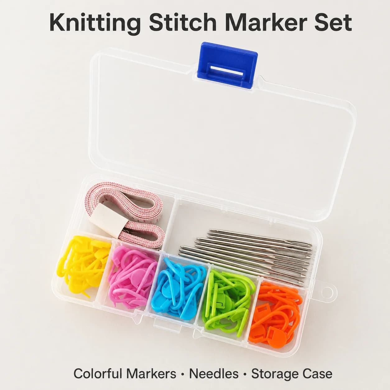 Mix Color Plastic Knitting Tools Locking Stitch Markers Ring Crochet Latch Knitting Tools Needles Clip Hook Set Sewing Accessori