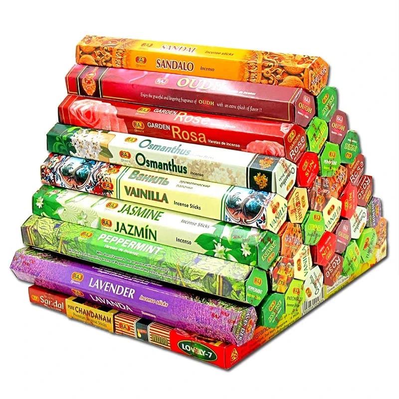 Y 20 bastoncini India Lavanda Incenso Sandalo Meditazione Gelsomino Fragranza per la casa Camera da letto Toilette Legno di agar Linea tibetana Aromaterapia