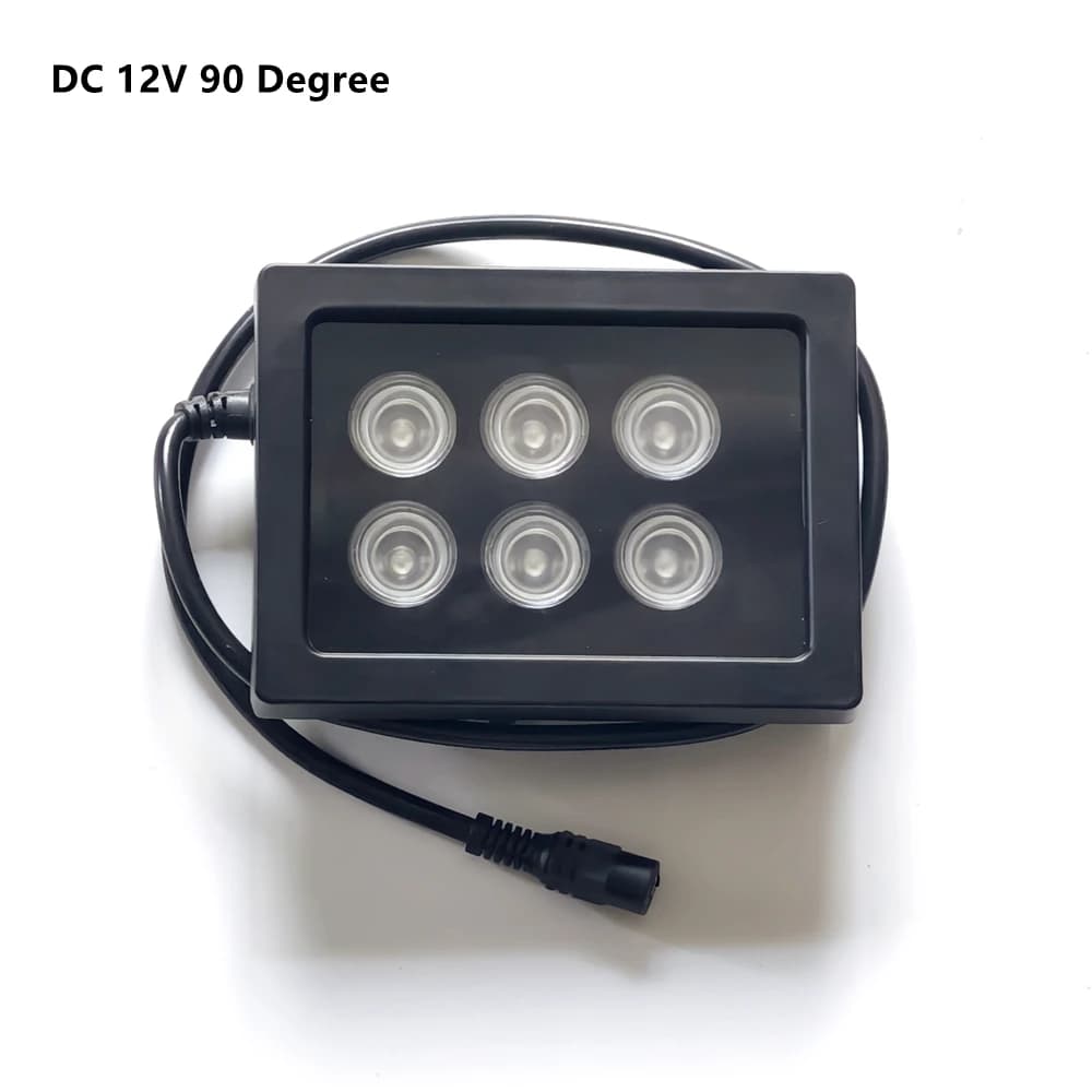 DC 12V 90 Degrees LED Infrared Waterproof Night Vision IR Light 850nm CCTV Camera Filling Light