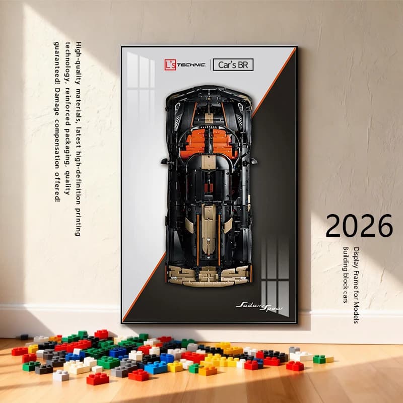 Display Wallboard Suitable for lego 42232f1 Koenigsegg Sadair's Spear Ultimate building block cars model Wall Mount Photo Frame