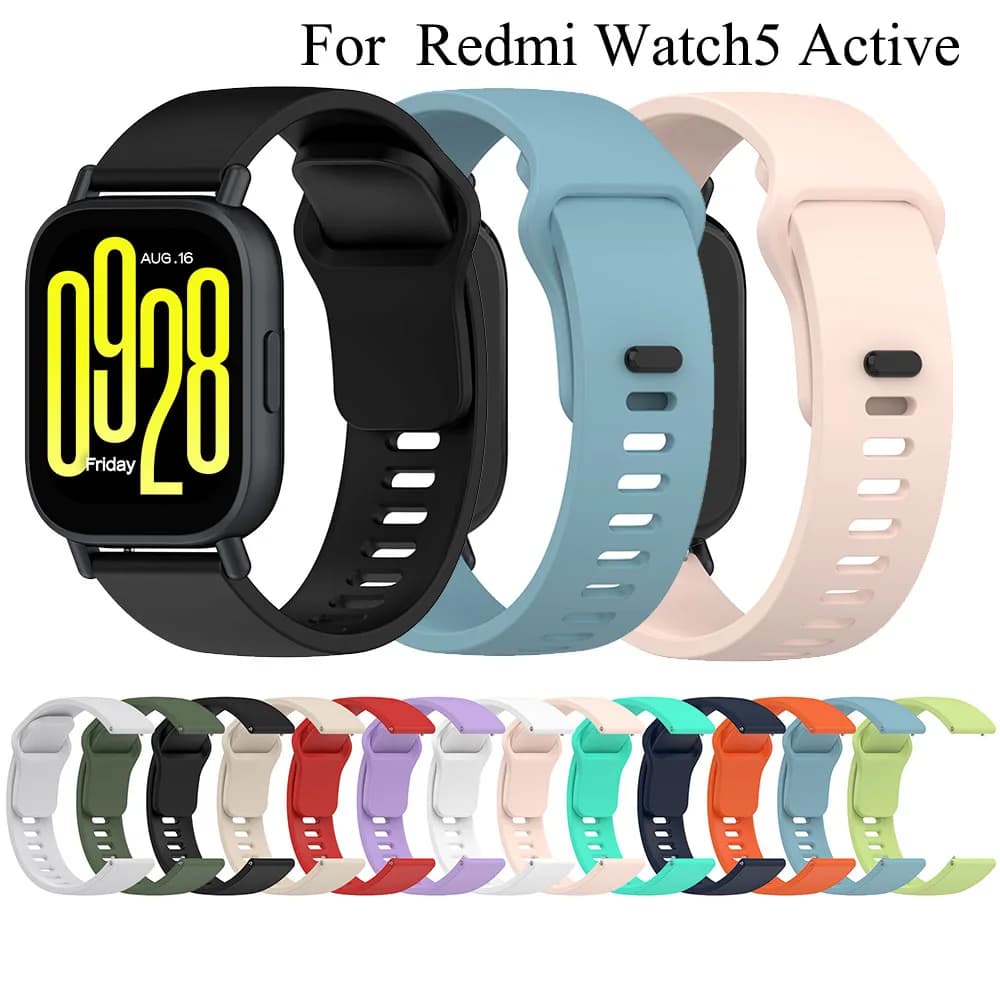 Fashion Silicone WatchBand For Redmi Watch 5 Active SmartWatch Strap Wristbands Bracelet For Redmi Watch5 Active Strap WristBand