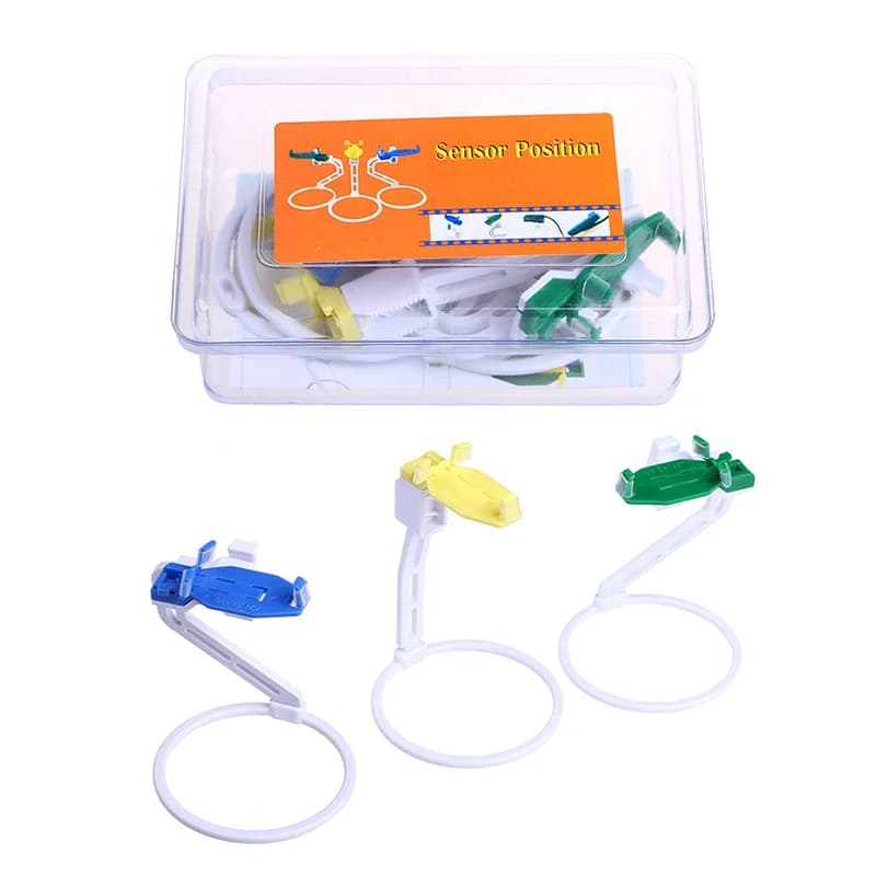 Supporto per posizionatore del sensore a raggi X dentale Lab dentale Localizzatore di pellicole a raggi X digitale Dentista Strumento di posizionamento in plastica portatile 3 pezzi / set