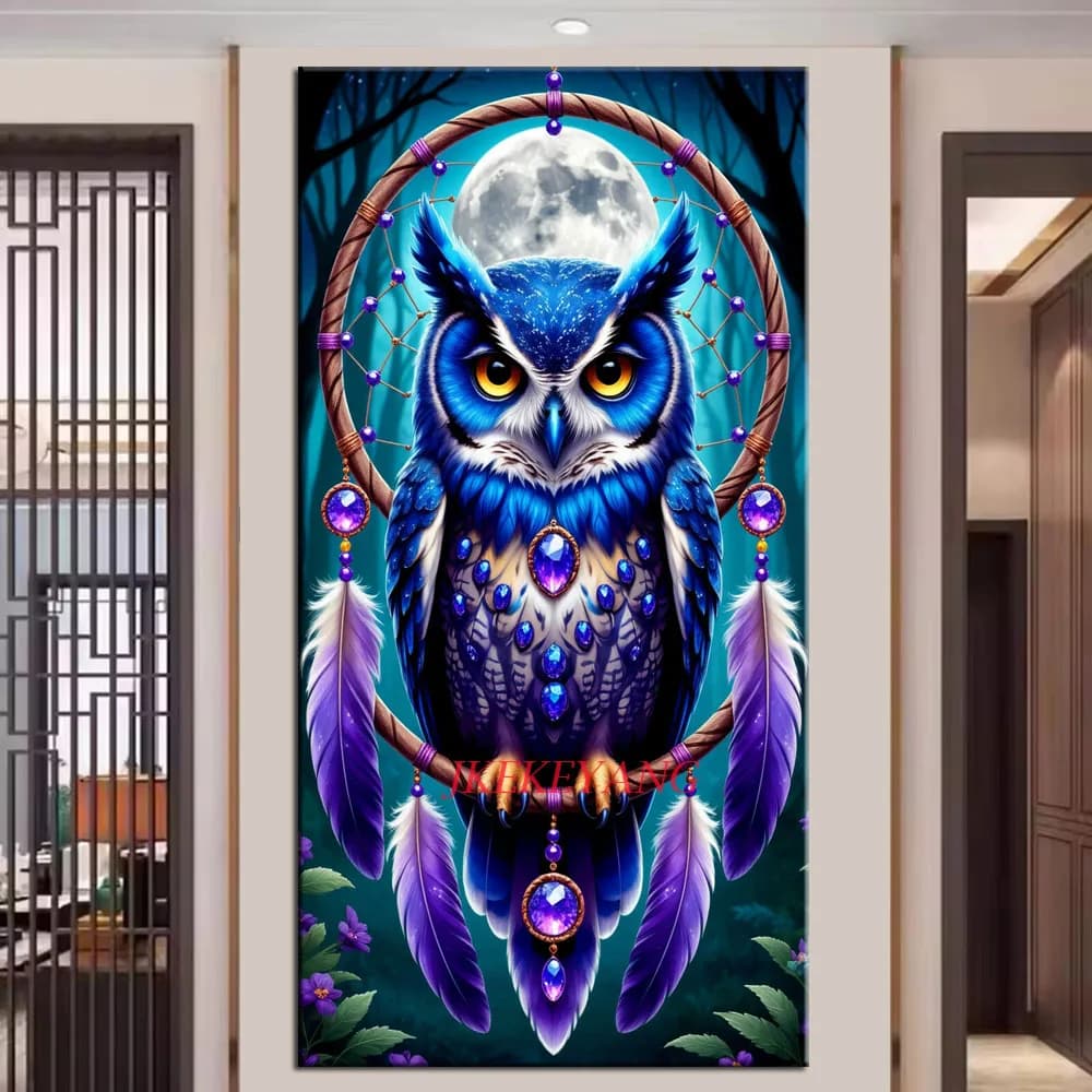 Beautiful Owl and Dream Catcher Picture DIY Diamond Painting Cross Stitch Full Drills Diamond Mosaic New Collection Home Decor