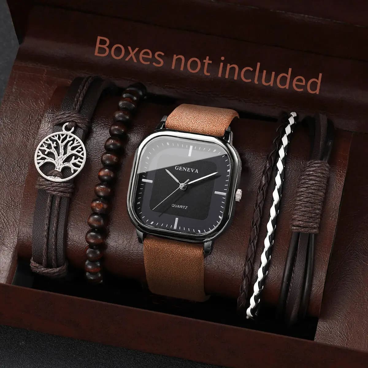 Orologio quadrato per uomo e donna, orologio al quarzo alla moda, lega decorativa in similpelle semplice e alla moda