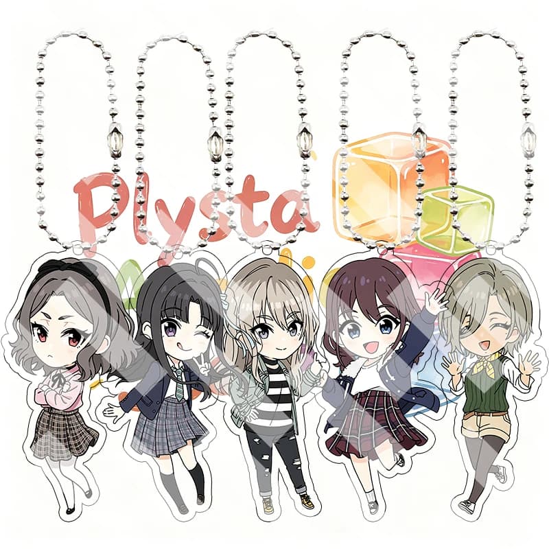 Q Version Nina Iseri Subaru Awa Rupa Tom Ebizuka Girls Band Cry Character Cartoon Cute Anime Acrylic Keychain Key Ring Pendant