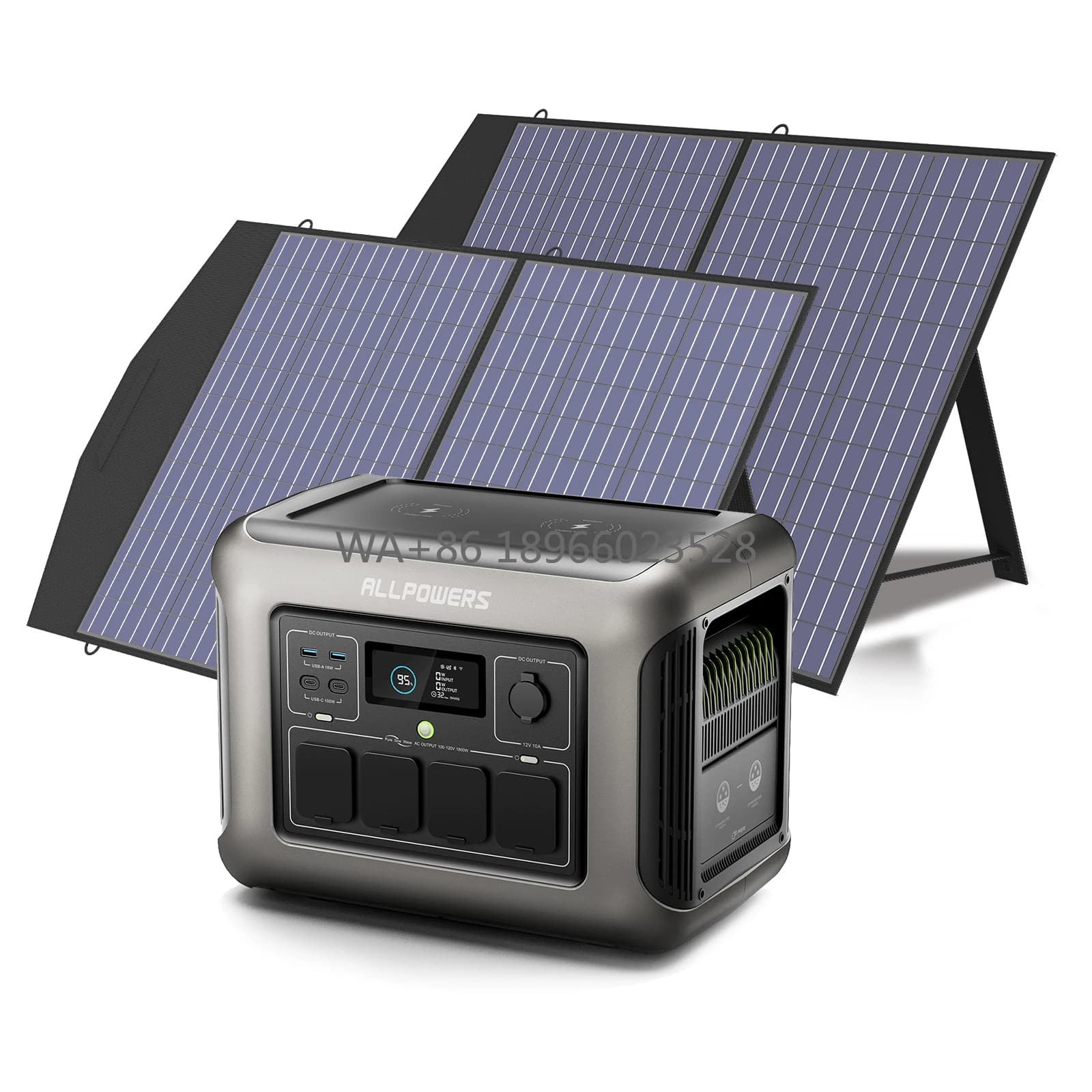 Sistema di accumulo energetico domestico da 1800W con pannello solare ALLPOWERS R1500, stazione di alimentazione portatile per laser a fibra