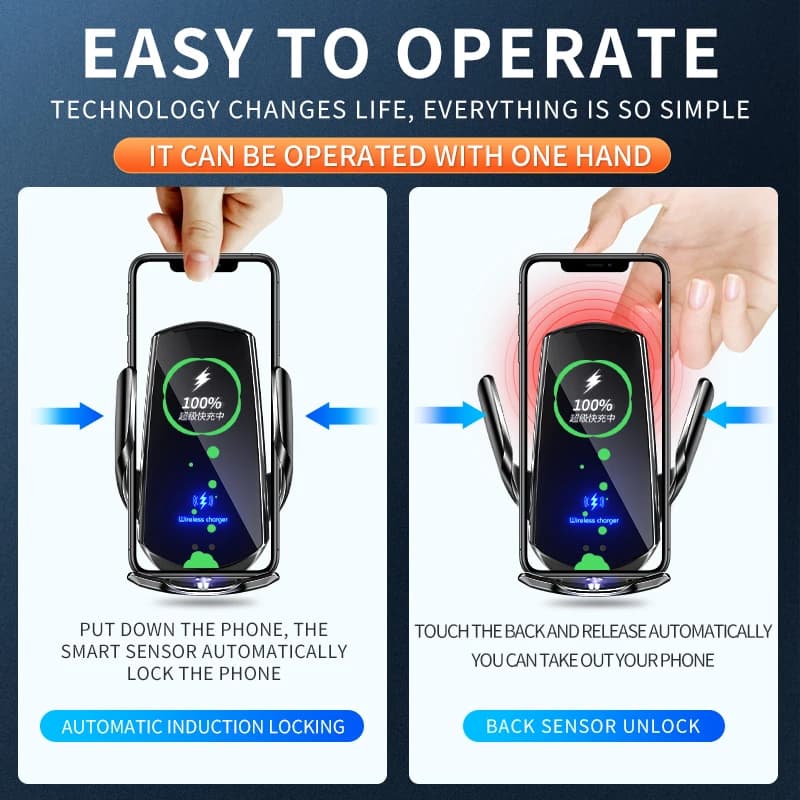 Supporto per telefono da auto con base a fibbia per Audi Q4 E-tron 2022-2024, bloccaggio stabile, nessun scuotimento o caduta durante la guida