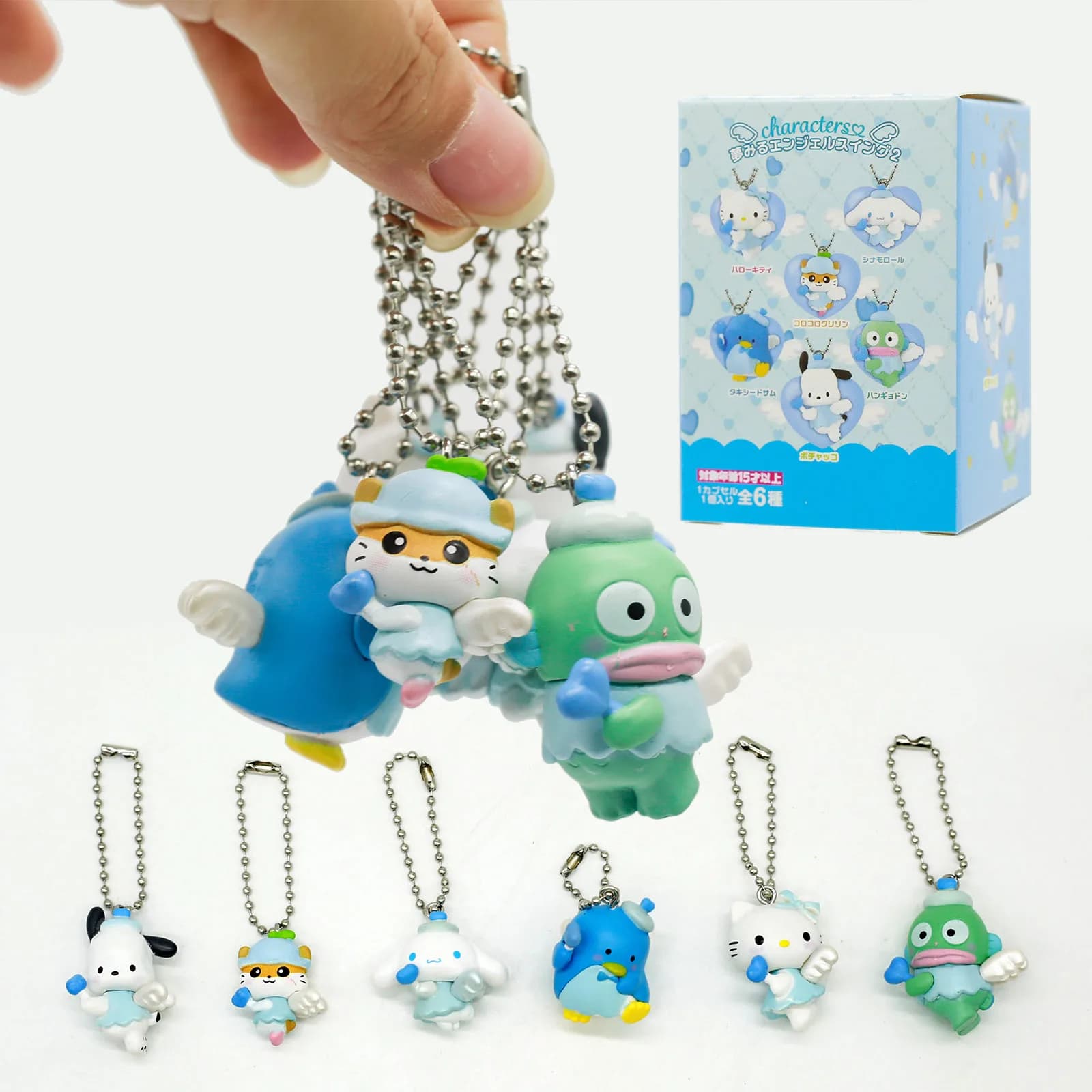 Characters Sanrio Figure Kawai Keychain Hello Kitty Cinnamoroll Cieco Box Toy Backpack Bag Ornament Kids Girls Christmas Gifts