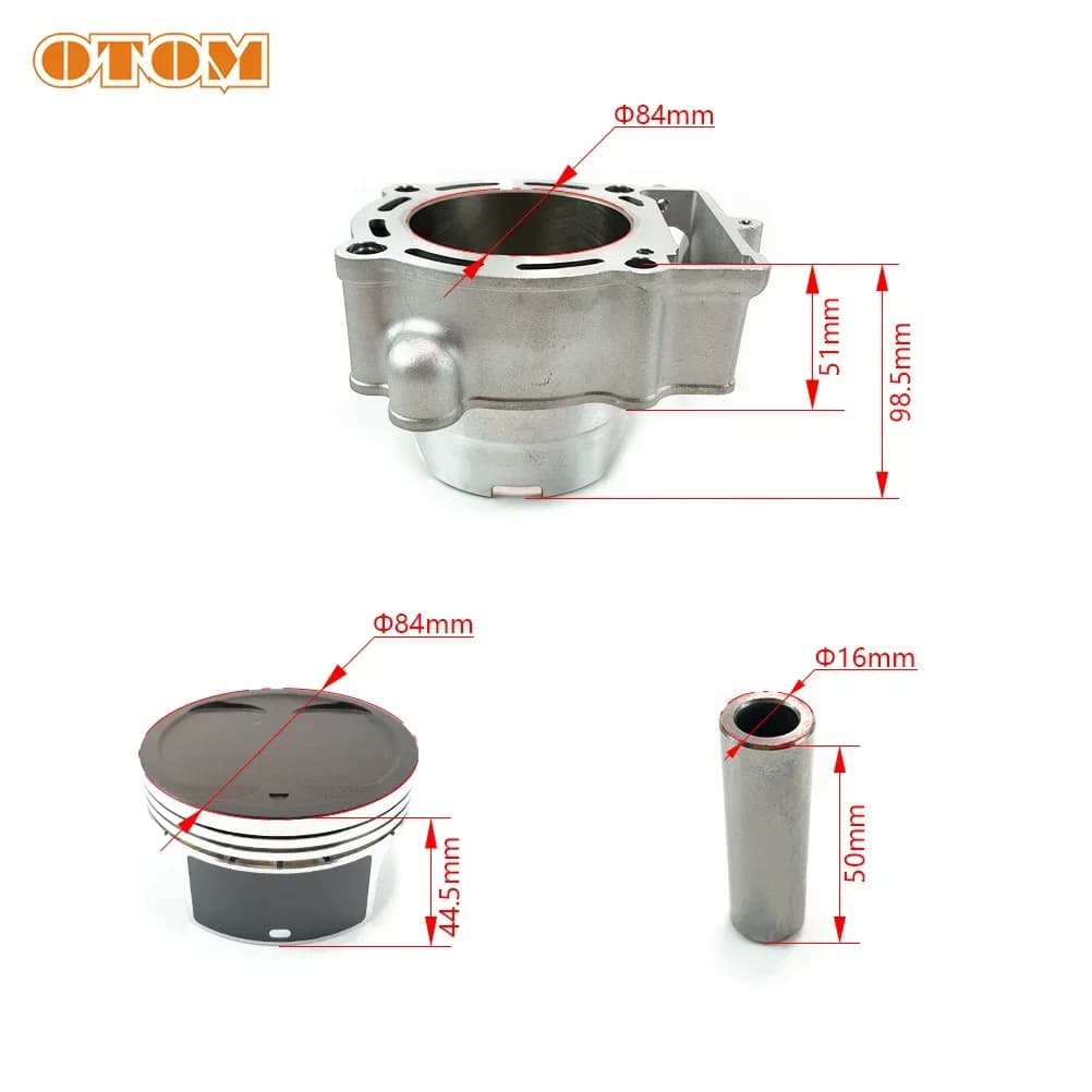 Kit Cilindro Motore OTOM NC250 NC300 da 84mm con Blocco Cilindro, Pistone, Fascia Elastica e Guarnizione per ZONGSHEN NC 250CC Upgrade 30 - Disponibile
