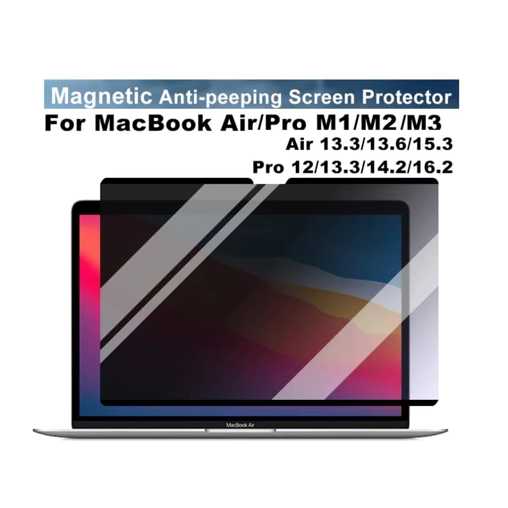 Protezione schermo magnetica anti-peeping per MacBook Air 13.6 15 M1 M2 M3 M4 Pro 14 16 2023 Anti-peek Anti-spia Pellicola filtro privacy