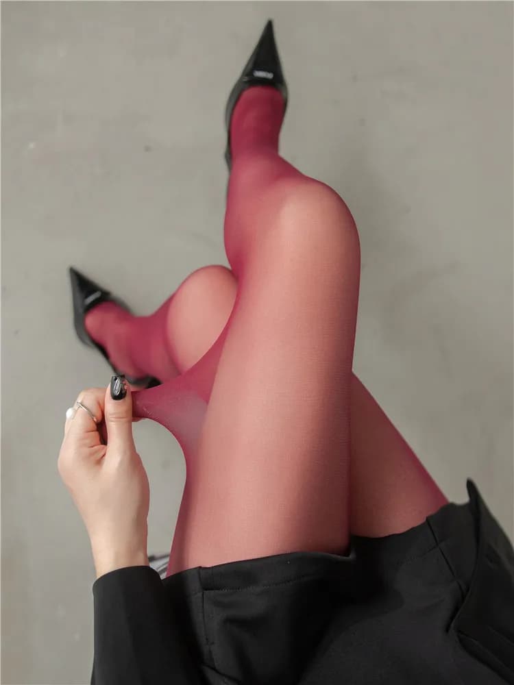 Women's Collant Talence, Subtle Socks, Super Elastic Pantyhose, Big Sizes, Sexy Red Leggings for Spring, Autumn and Winter