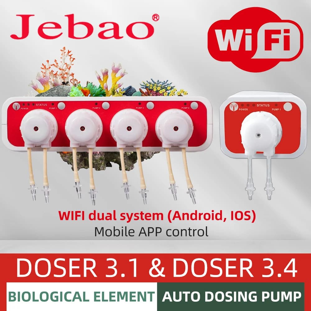 Jebao Pompa Acqua Filtro Pompa Dosatrice Automatica Dosatore Automatico Reef Marino 3.1 3.4 MD4.4 Controllo WIFI 12V 3W 9W Acquari Accessori