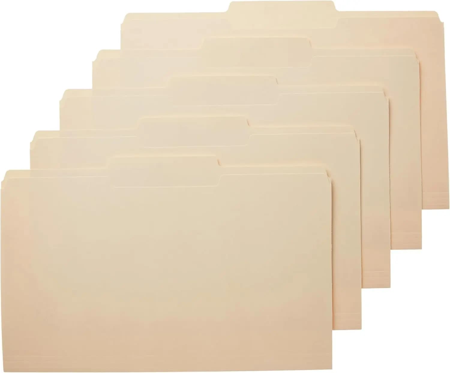 Cartelle portadocumenti Manila formato legale, con linguetta a 1/3 per archiviazione ed etichettatura, 8,5 x 14 pollici, confezione da 100