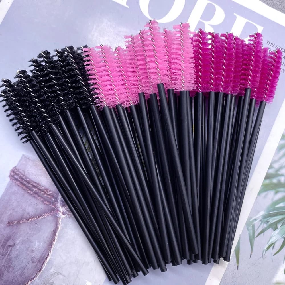 500 pcs Use And Drop Mascara Eyebrow Brushes Spoolies Eyebrow Extension Applicator Supply Tool