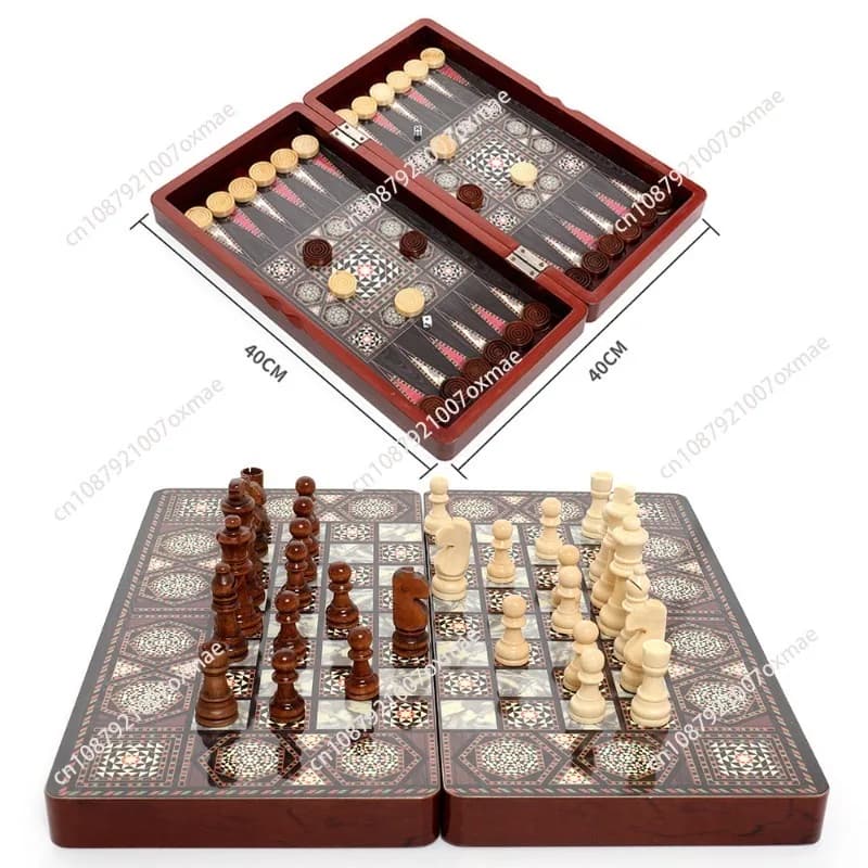 40 cm 3 in 1 scacchi multifunzionali giochi da tavolo giocattoli da tavolo puzzle per bambini confezione regalo