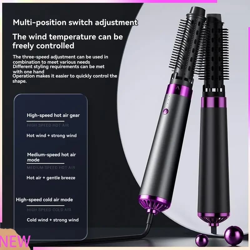 B15C Hairdresser Set 5 in 1 Iron Hair Dryer Automatic Straight Hair Pet for Double Purpose Spina UK