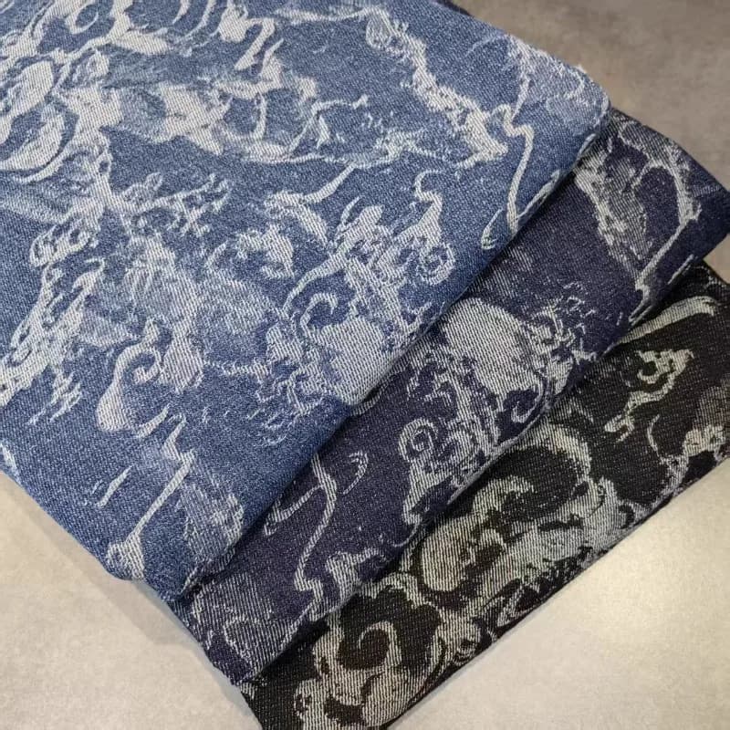 Nuovo tessuto jacquard denim in stile cinese per abbigliamento fai da te per tenere cuscini scarpe cappelli stoffa cucito fai da te al metro materiale