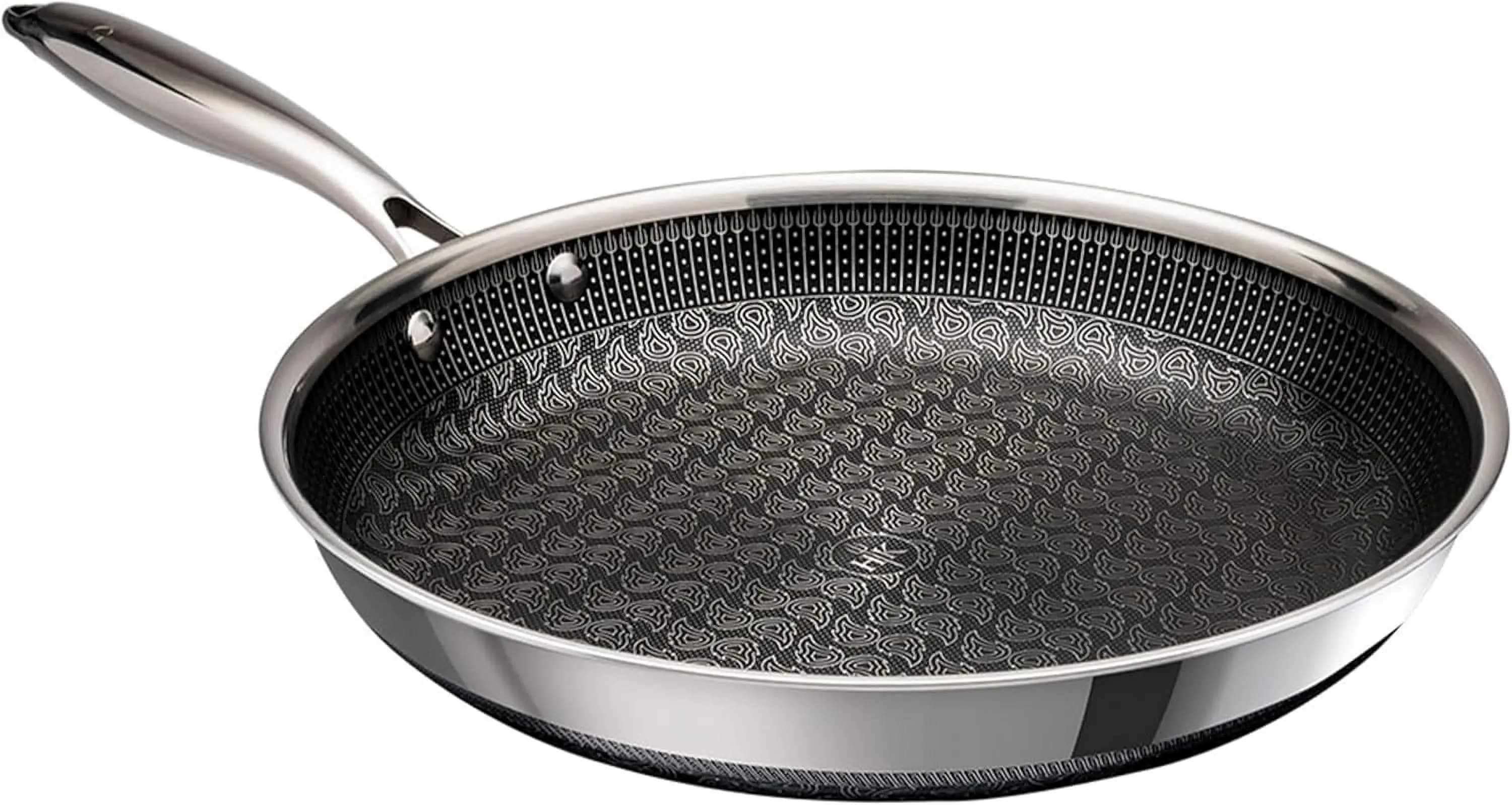 PFAS-FREE Ceramic Hybrid 11' Fry Pan, Nonstick, Scratch-Resistant, Ergonomic Handle, Dishwasher Safe, Multi-Cooktop, and Oven-Sa
