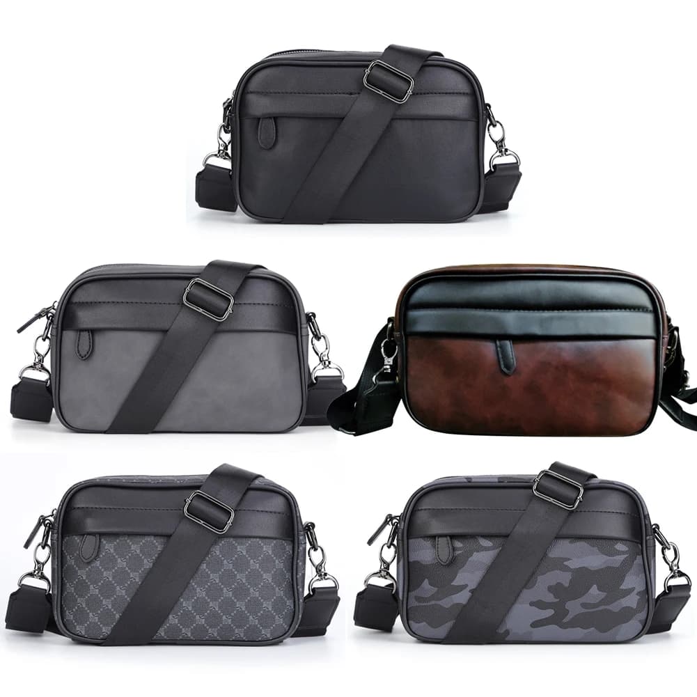 Borsa a Tracolla Classica da Uomo per Lavoro e Viaggio, Design Casual con Tracolla Larga
