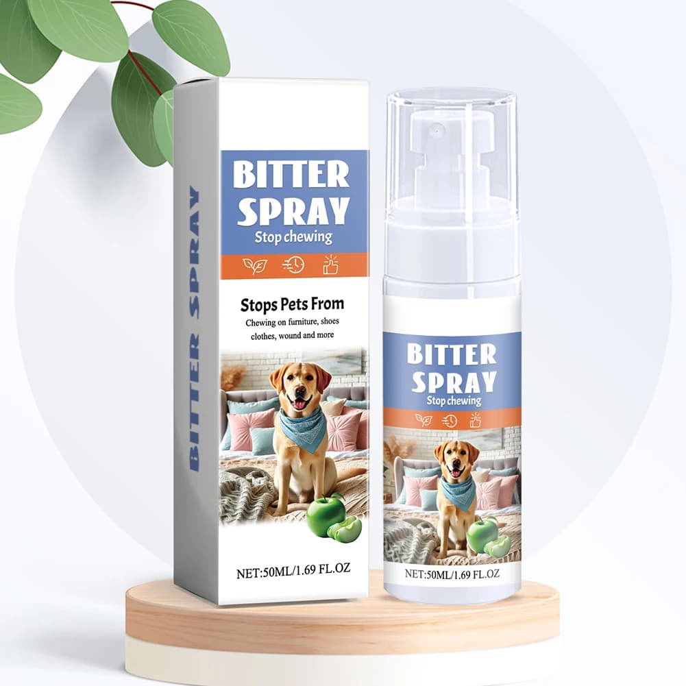 50 ML No Chew Spray for Dogs Bitter Spray -Free Dog Pet Deterrent Bitter Spray Dog Training & Behavior Aids Spray