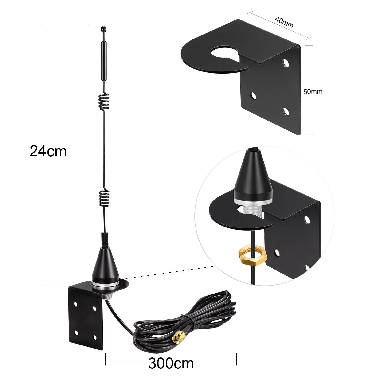 Bingfu 2.4GHz 5GHz 5.8GHz Antenna WiFi esterna da 9 pollici per prolunga di portata Wifi esterno Punto di accesso Wifi Telecamera di sicurezza Wifi